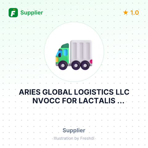 ARIES GLOBAL LOGISTICS LLC NVOCC FOR LACTALIS INTERNATIONAL – summary card, no photo uploaded yet