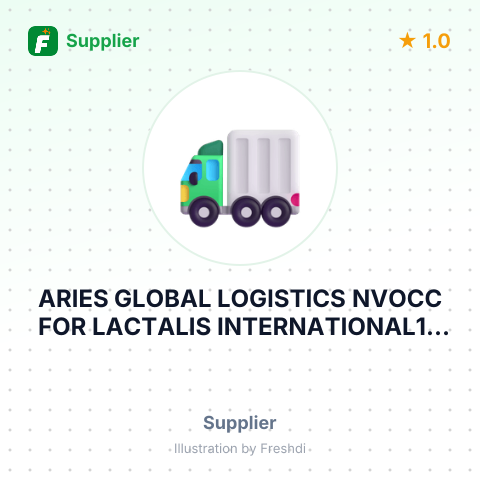 ARIES GLOBAL LOGISTICS NVOCC FOR LACTALIS INTERNATIONAL16 AVENUE JEAN JAURES – summary card, no photo uploaded yet