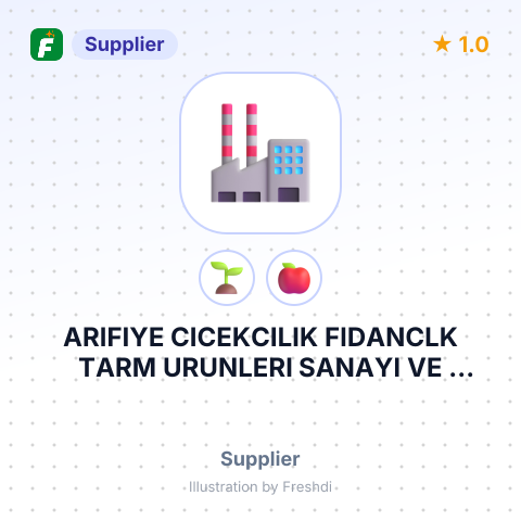 ARIFIYE CICEKCILIK FIDANCLK TARM URUNLERI SANAYI VE TICARET LIMITED – summary card, no photo uploaded yet