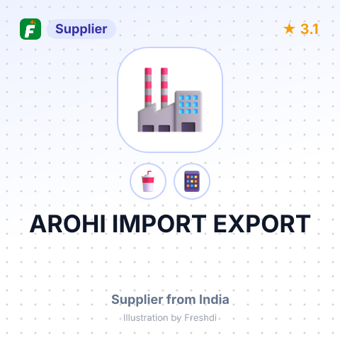 AROHI IMPORT EXPORT – summary card, no photo uploaded yet