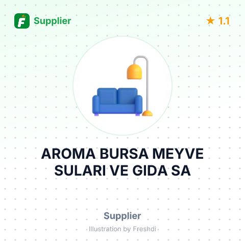 AROMA BURSA MEYVE SULARI VE GIDA SA – summary card, no photo uploaded yet
