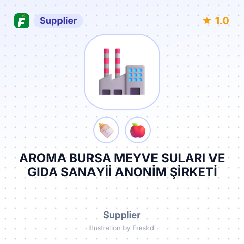 AROMA BURSA MEYVE SULARI VE GIDA SANAYİİ ANONİM ŞİRKETİ – summary card, no photo uploaded yet