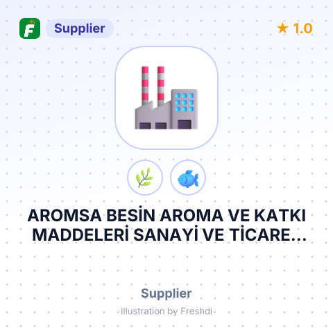 AROMSA BESİN AROMA VE KATKI MADDELERİ SANAYİ VE TİCARET ANONİM ŞİRKETİ – summary card, no photo uploaded yet