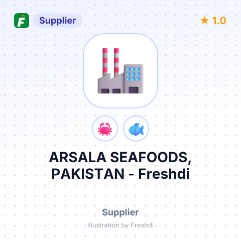 ARSALA SEAFOODS, PAKISTAN – summary card, no photo uploaded yet