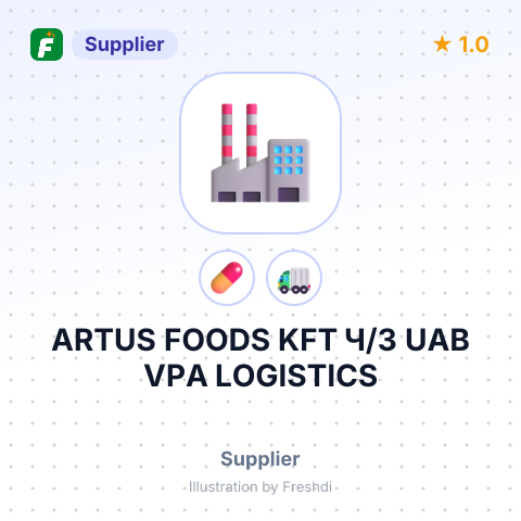 ARTUS FOODS KFT Ч/З UAB VPA LOGISTICS – summary card, no photo uploaded yet