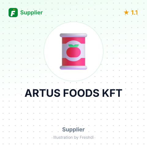 ARTUS FOODS KFT – summary card, no photo uploaded yet