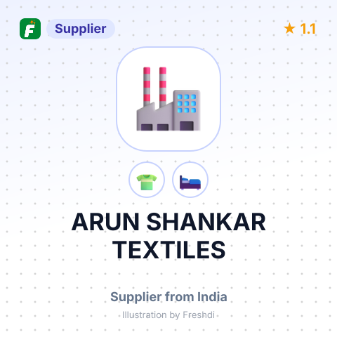 ARUN SHANKAR TEXTILES – summary card, no photo uploaded yet