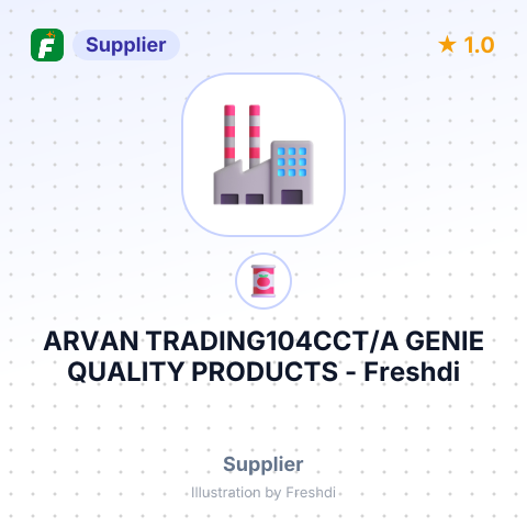 ARVAN TRADING104CCT/A GENIE QUALITY PRODUCTS – summary card, no photo uploaded yet