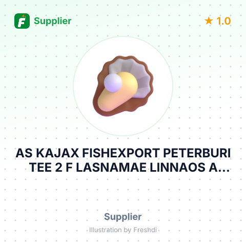 AS KAJAX FISHEXPORT PETERBURI TEE 2 F LASNAMAE LINNAOS A TALLIN HARJU MAAKOND – summary card, no photo uploaded yet