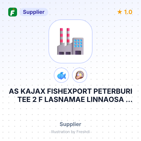 AS KAJAX FISHEXPORT PETERBURI TEE 2 F LASNAMAE LINNAOSA TALLIN HARJU MAAKOND – summary card, no photo uploaded yet