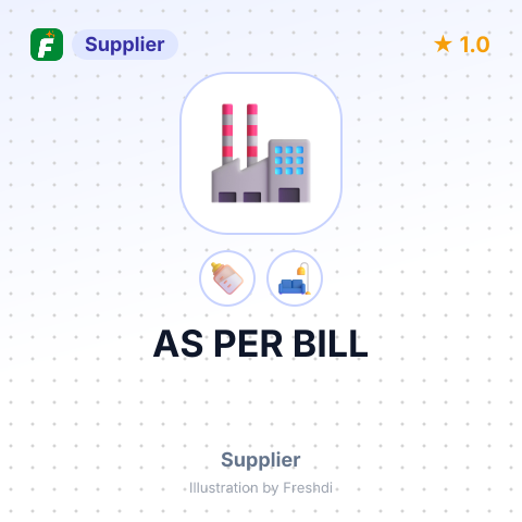 AS PER BILL – summary card, no photo uploaded yet