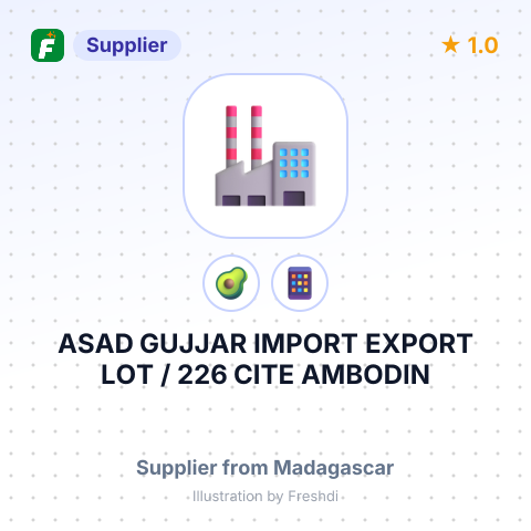 ASAD GUJJAR IMPORT EXPORT  LOT / 226 CITE AMBODIN – summary card, no photo uploaded yet