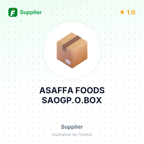 ASAFFA FOODS SAOGP.O.BOX – summary card, no photo uploaded yet