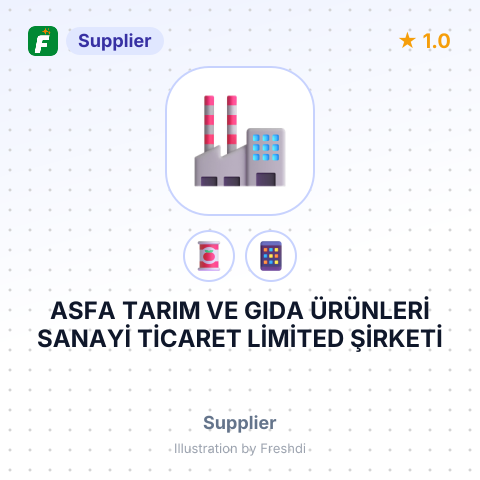 ASFA TARIM VE GIDA ÜRÜNLERİ SANAYİ TİCARET LİMİTED ŞİRKETİ – summary card, no photo uploaded yet