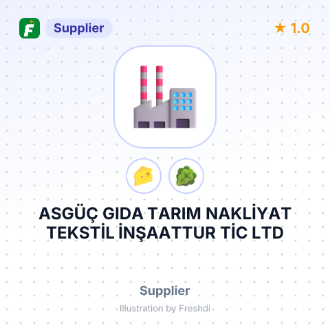 ASGÜÇ GIDA TARIM NAKLİYAT TEKSTİL İNŞAATTUR TİC LTD – summary card, no photo uploaded yet