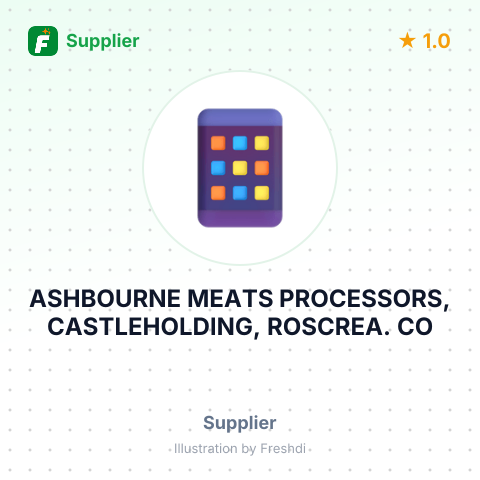 ASHBOURNE MEATS PROCESSORS, CASTLEHOLDING, ROSCREA. CO – summary card, no photo uploaded yet