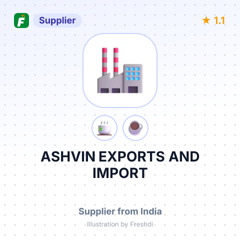 ASHVIN EXPORTS AND IMPORT – summary card, no photo uploaded yet