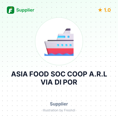 ASIA FOOD SOC COOP A.R.L VIA DI POR – summary card, no photo uploaded yet