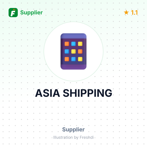 ASIA SHIPPING – summary card, no photo uploaded yet
