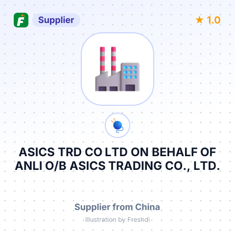 ASICS TRD CO LTD ON BEHALF OF ANLI O/B ASICS TRADING CO., LTD. – summary card, no photo uploaded yet