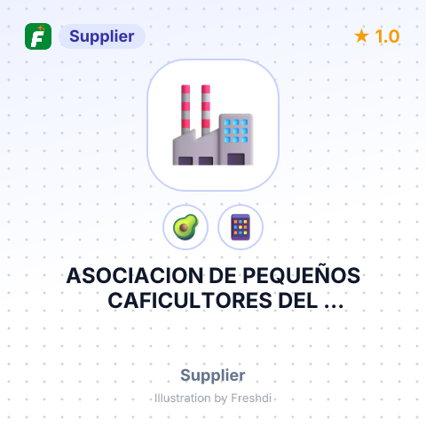 ASOCIACION DE PEQUEÑOS CAFICULTORES DEL CORREGIMIENTO DE LA – summary card, no photo uploaded yet