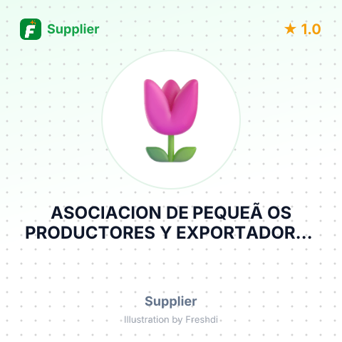 ASOCIACION DE PEQUEÃ OS PRODUCTORES Y EXPORTADORES DE FLORES PACHA FLOWERS FLORE – summary card, no photo uploaded yet