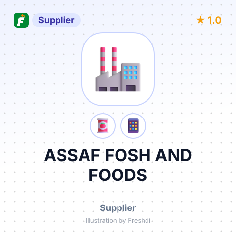 ASSAF FOSH AND FOODS – summary card, no photo uploaded yet