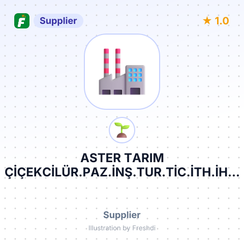 ASTER TARIM ÇİÇEKCİLÜR.PAZ.İNŞ.TUR.TİC.İTH.İHR. LTD – summary card, no photo uploaded yet
