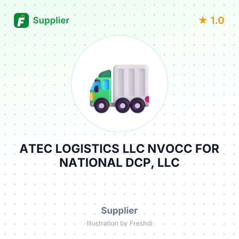 ATEC LOGISTICS LLC NVOCC FOR NATIONAL DCP, LLC – summary card, no photo uploaded yet