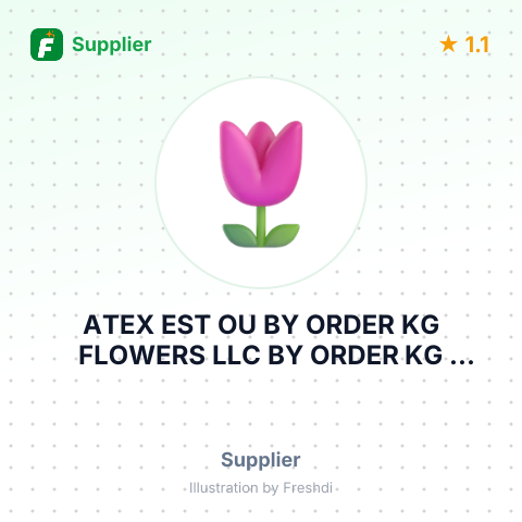 ATEX EST OU BY ORDER KG FLOWERS LLC BY ORDER KG FLOWERS LLC – summary card, no photo uploaded yet