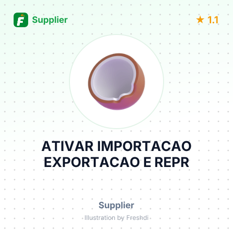 ATIVAR IMPORTACAO EXPORTACAO E REPR – summary card, no photo uploaded yet