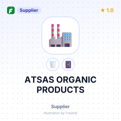 ATSAS ORGANIC PRODUCTS – summary card, no photo uploaded yet