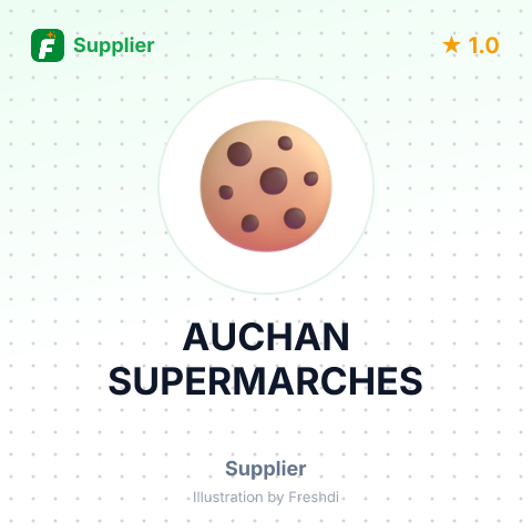AUCHAN SUPERMARCHES – summary card, no photo uploaded yet