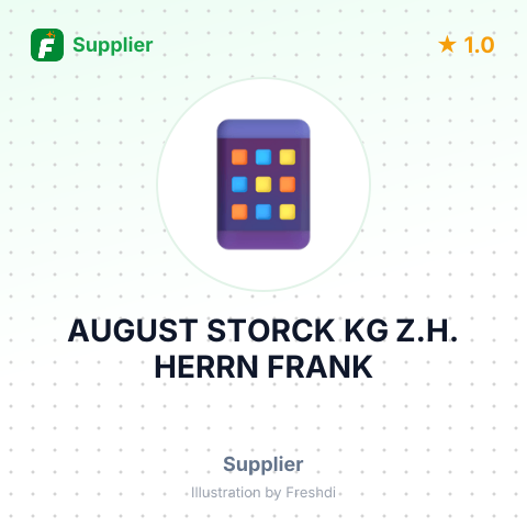AUGUST STORCK KG Z.H. HERRN FRANK – summary card, no photo uploaded yet