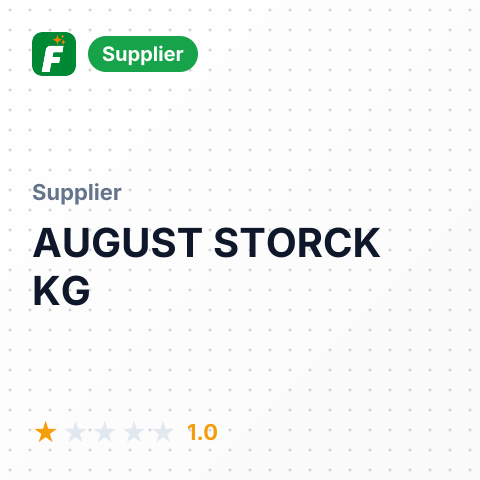 AUGUST STORCK KG – summary card, no photo uploaded yet
