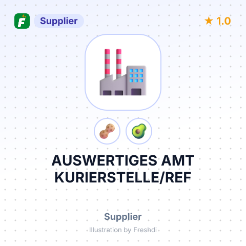 AUSWERTIGES AMT KURIERSTELLE/REF – summary card, no photo uploaded yet