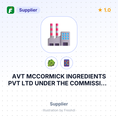AVT MCCORMICK INGREDIENTS PVT LTD UNDER THE COMMISSION OF WIN SPICE AND FOOD INGREDIENTS FZE – summary card, no photo uploaded yet