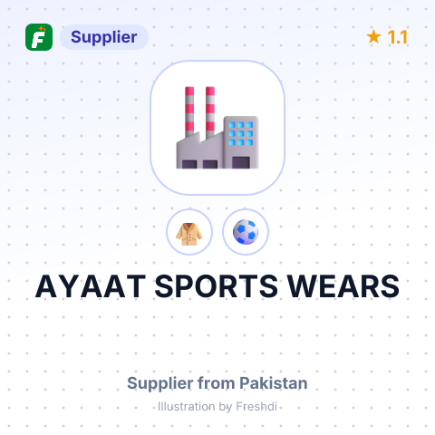 AYAAT SPORTS WEARS – summary card, no photo uploaded yet