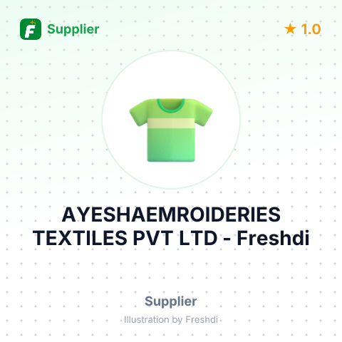 AYESHAEMROIDERIES TEXTILES PVT LTD – summary card, no photo uploaded yet