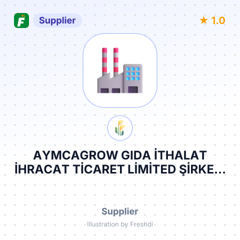 AYMCAGROW GIDA İTHALAT İHRACAT TİCARET LİMİTED ŞİRKETİ – summary card, no photo uploaded yet