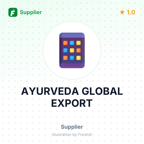 AYURVEDA GLOBAL EXPORT – summary card, no photo uploaded yet
