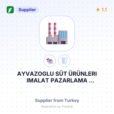 AYVAZOGLU SÜT ÜRÜNLERI IMALAT PAZARLAMA SAN.TIC.LTD.STI. – summary card, no photo uploaded yet