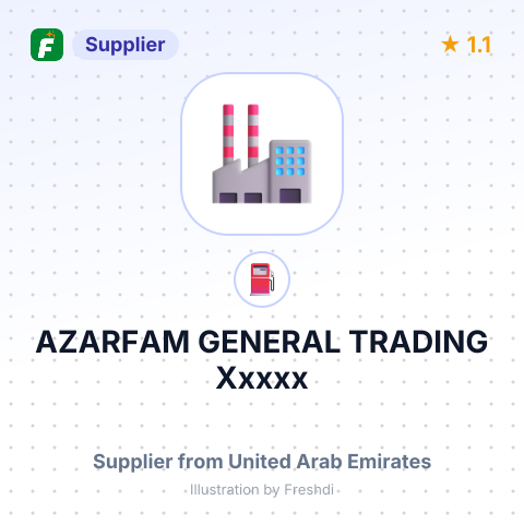 AZARFAM GENERAL TRADING Xxxxx – summary card, no photo uploaded yet