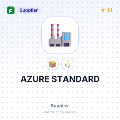 AZURE STANDARD – summary card, no photo uploaded yet