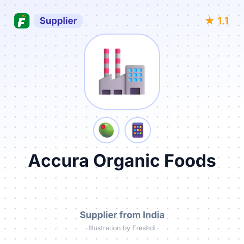 Accura Organic Foods  – summary card, no photo uploaded yet