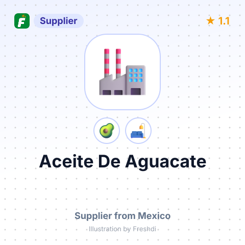 Aceite De Aguacate  – summary card, no photo uploaded yet