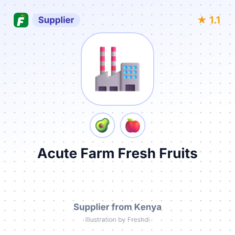 Acute Farm Fresh Fruits  – summary card, no photo uploaded yet