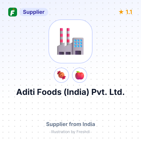 Aditi Foods (India) Pvt. Ltd.  – summary card, no photo uploaded yet
