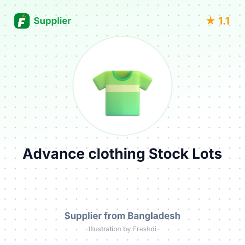 Advance clothing Stock Lots – summary card, no photo uploaded yet