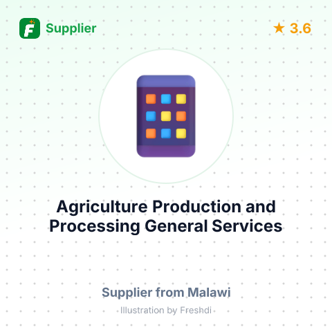 Agriculture Production and Processing General Services – summary card, no photo uploaded yet